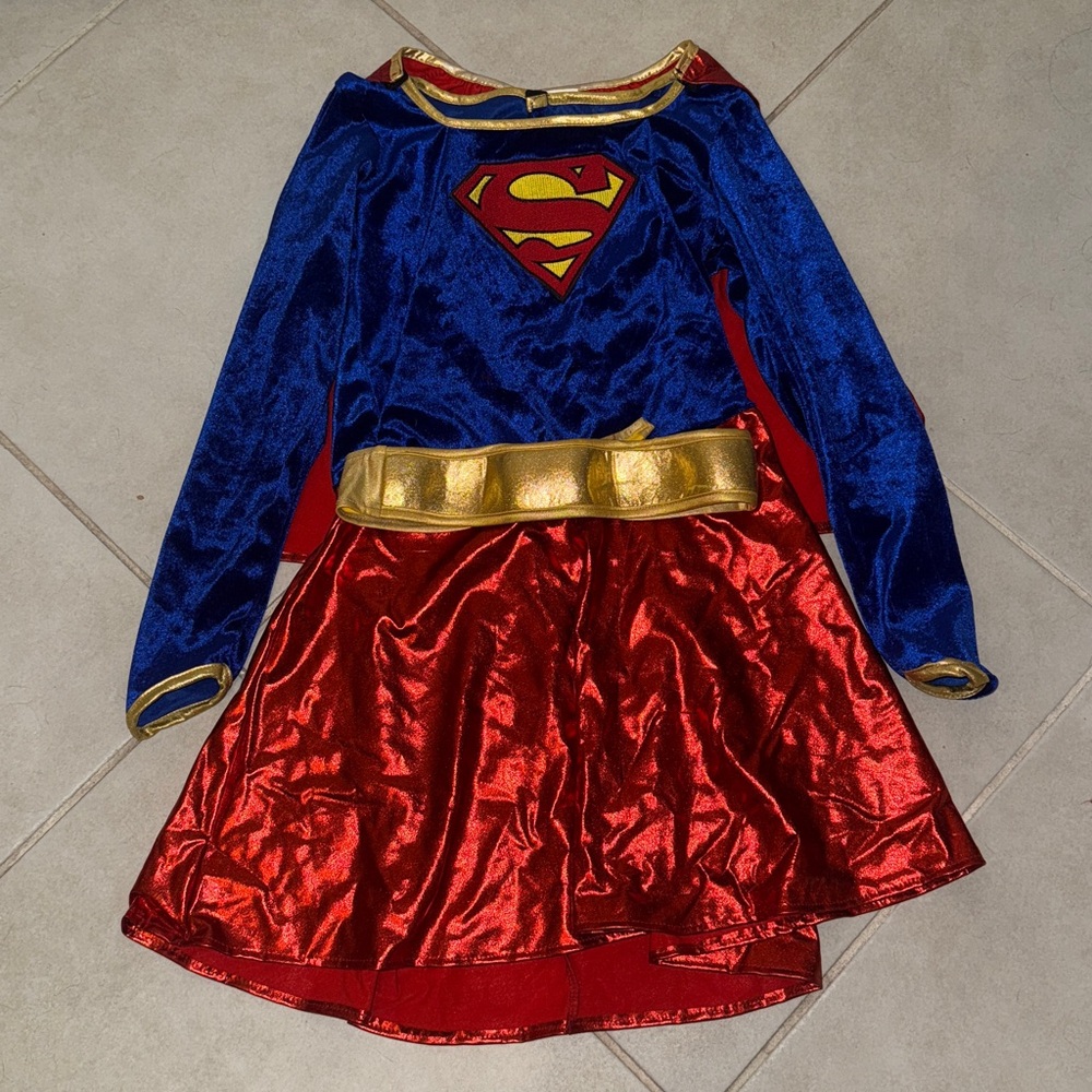 Superhero Costume Dress in Blue and Red